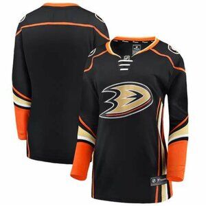 AUTHENTIC FANATICS ANAHEIM DUCKS YOUTH JERSEY SIZE SMALL/ MEDIUM